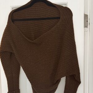 Banana Republic Off-the-Shoulder Brown Sweater